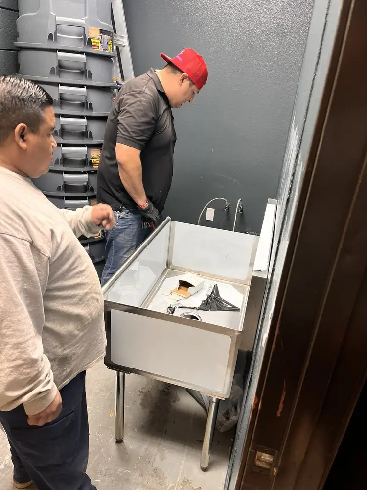 Commercial plumbing and sink installation in Afton